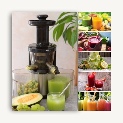 portofolios de différents jus de fruits et légumes - Karma Santé